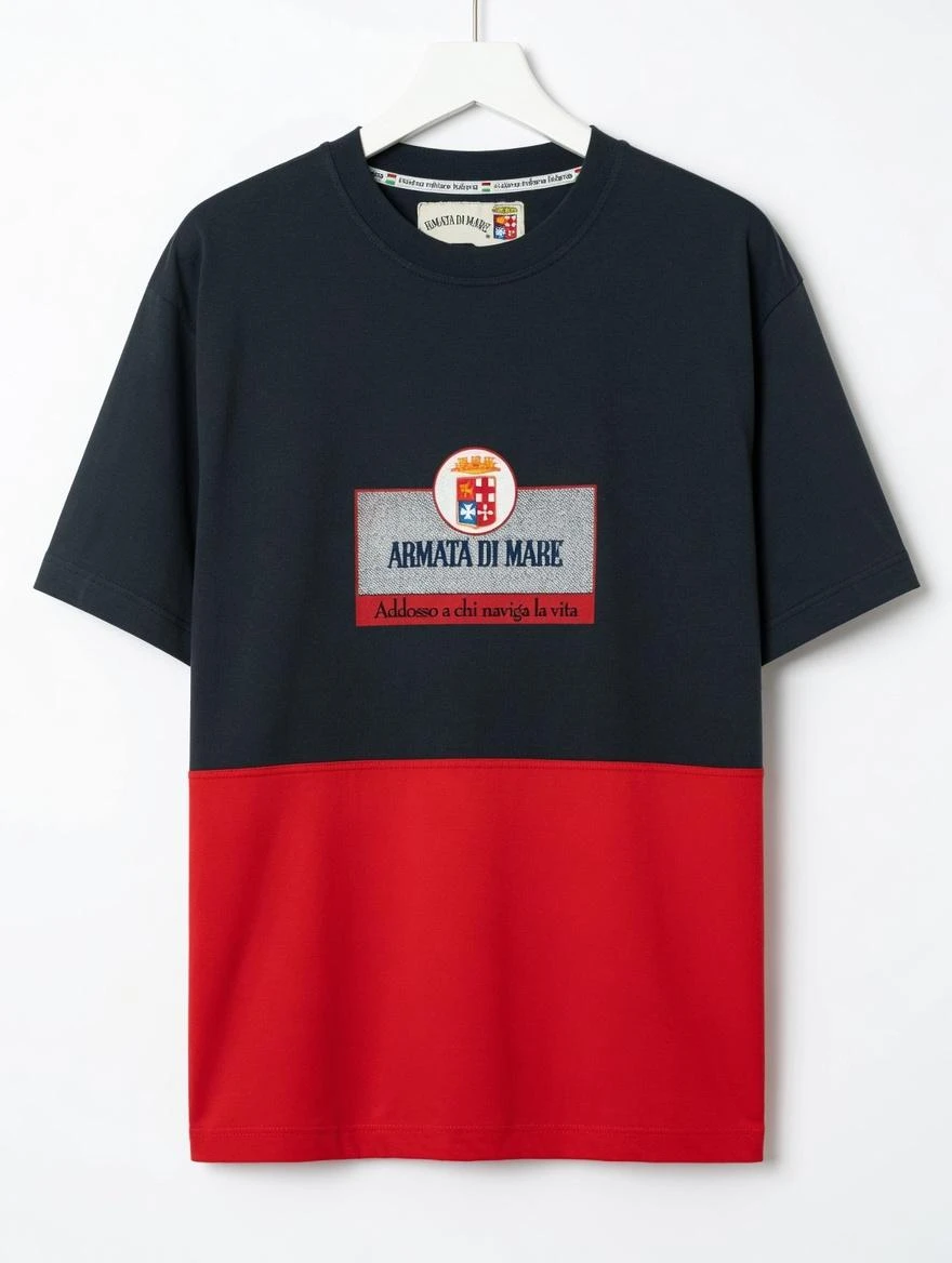Camiseta "Armata di Mare" Vintage 100% Cotton R858